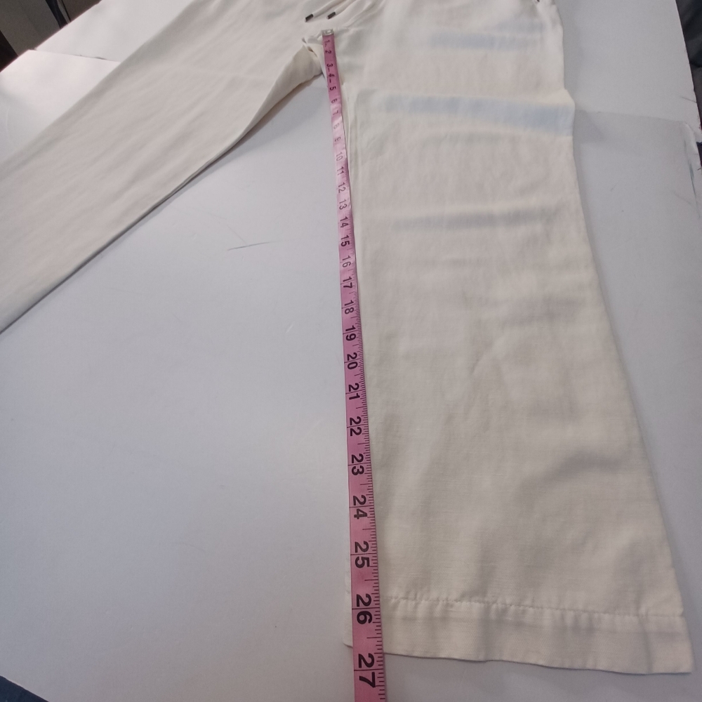 James Perse Super Soft Twill Drawstring Waist Pants Women's Lg Vanilla - Picture 8 of 12